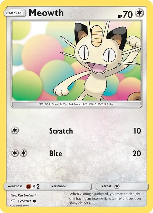 Meowth card art