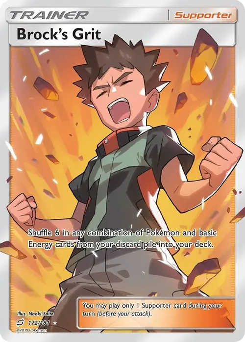 Brock's Grit (Full Art) card art