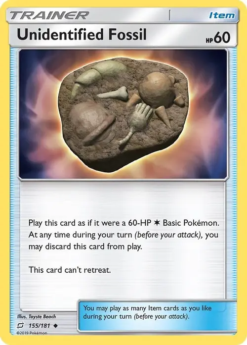 Unidentified Fossil card art