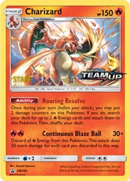 Charizard - SM158 [Staff] card art