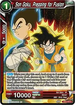 Son Goku, Prepping for Fusion card art