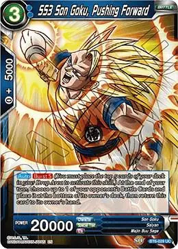 SS3 Son Goku, Pushing Forward card art