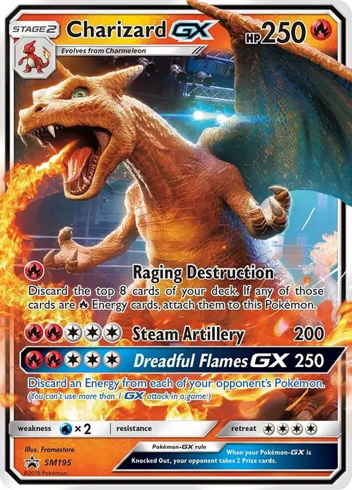 Charizard GX - SM195 card art