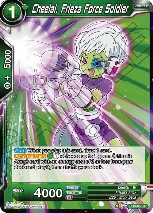 Cheelai, Frieza Force Soldier card art