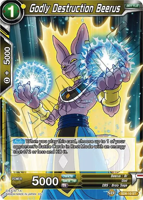 Godly Destruction Beerus card art