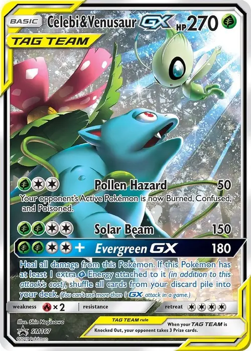 Celebi & Venusaur GX - SM167 card art