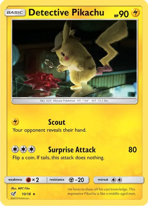 Detective Pikachu card art