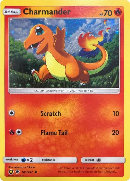 Charmander - 18a/147 card art