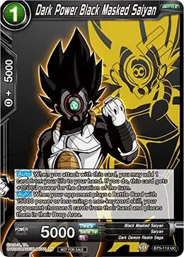 Dark Power Black Masked Saiyan (Event Pack 3 - 2019) card art