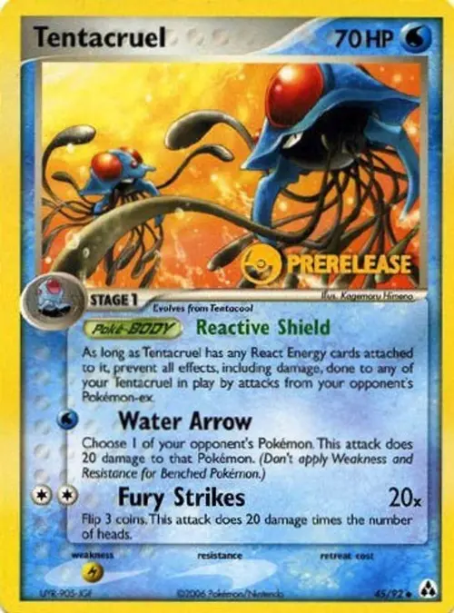 Tentacruel - 45/92 (Prerelease) card art