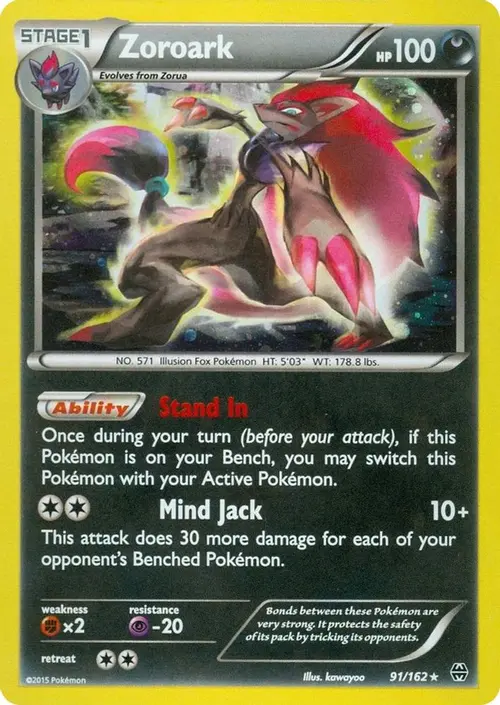 Zoroark - 91/162 (Cosmos Holo) card art