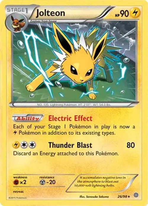 Jolteon - 26/98 (Cosmos Holo) card art