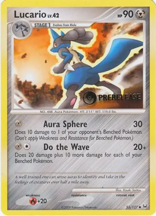 Lucario - 53/127 (Prerelease) card art