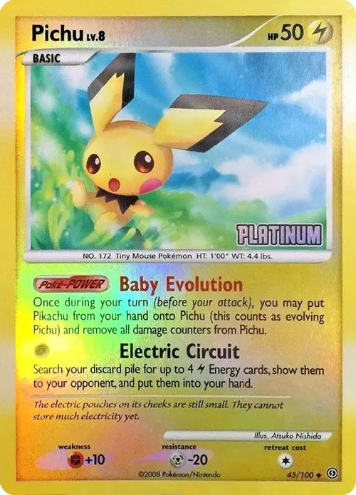 Pichu - 45/106 [Platinum] card art