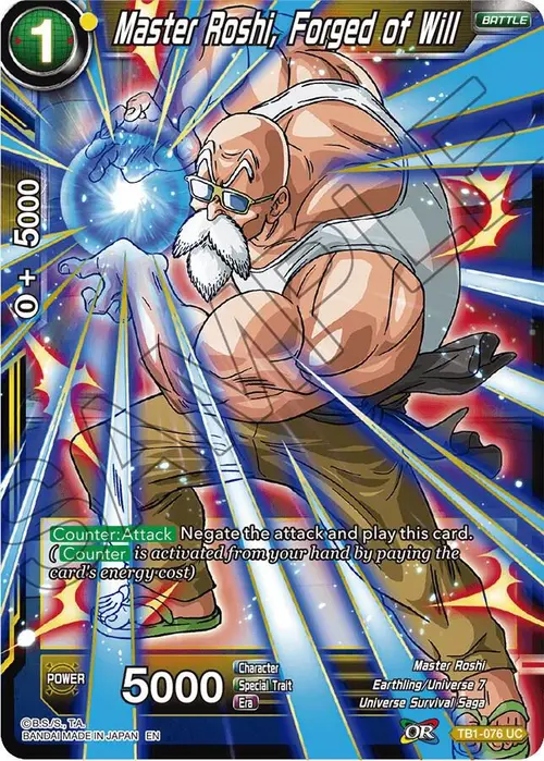 Master Roshi, Forged of Will (Alternate Art) card art
