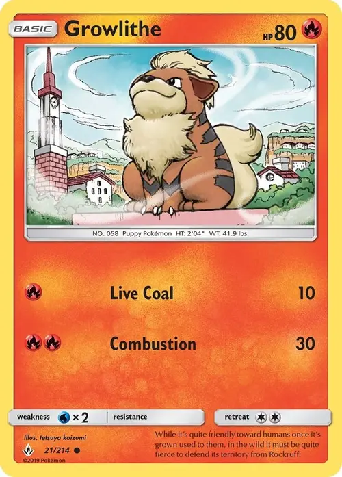 Growlithe card art