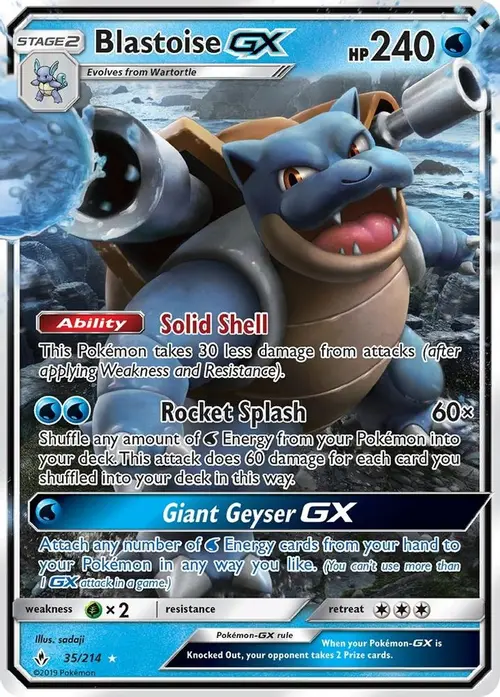 Blastoise GX card art