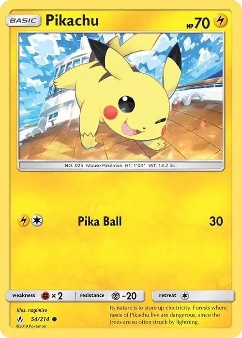 Pikachu card art