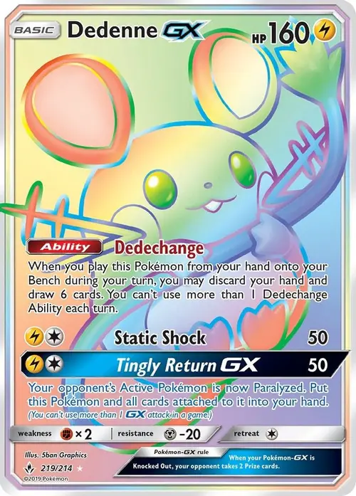 Dedenne GX (Secret) card art