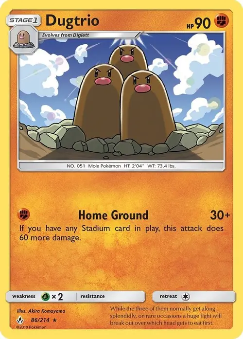 Dugtrio card art