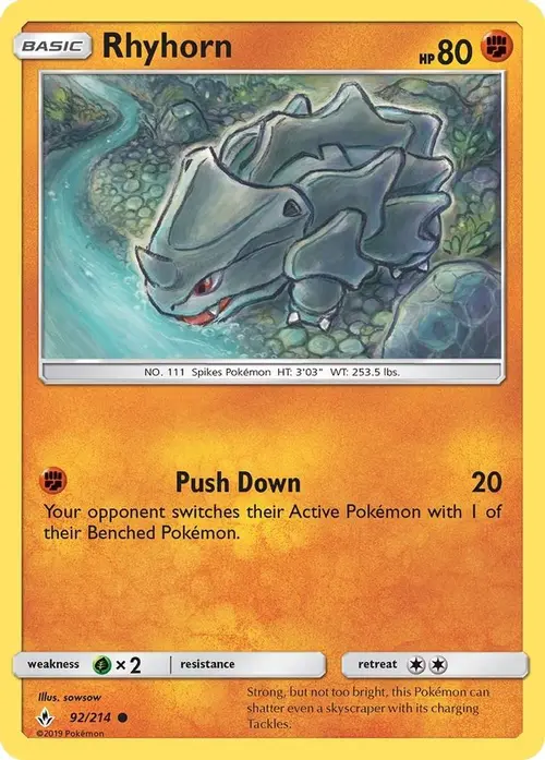 Rhyhorn (92) card art