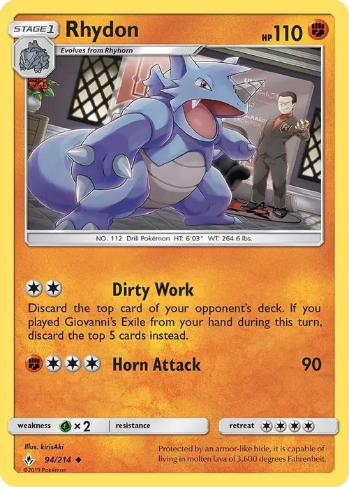 Rhydon card art