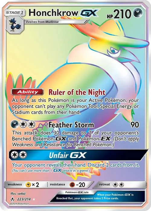 Honchkrow GX (Secret) card art