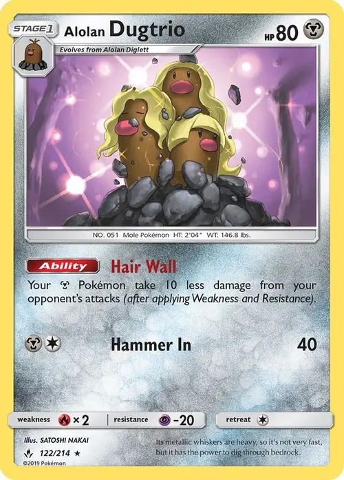 Alolan Dugtrio card art