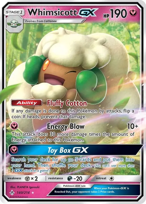 Whimsicott GX card art