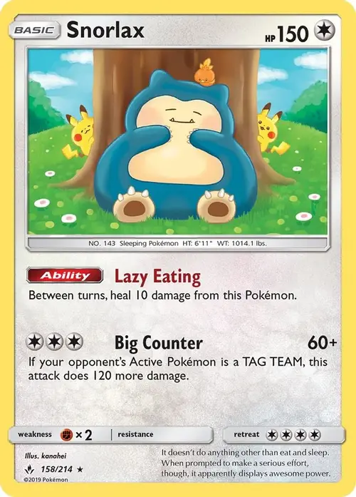 Snorlax card art