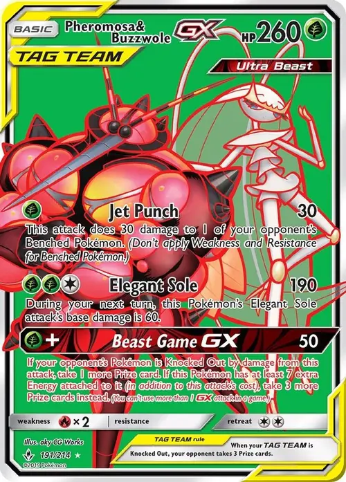 Pheromosa & Buzzwole GX (191) (Full Art) card art