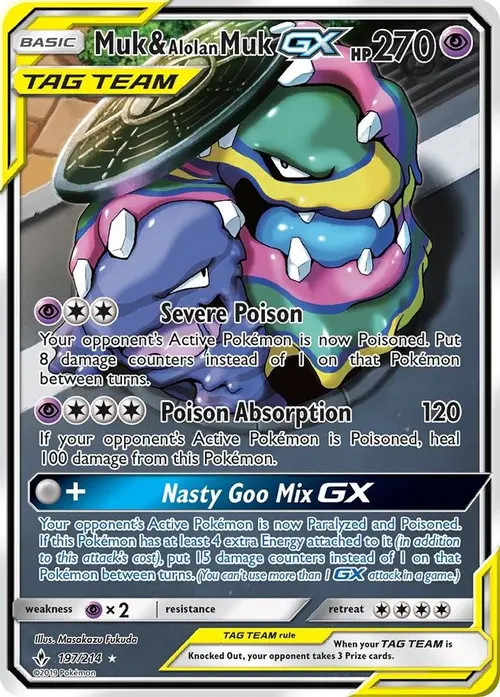Muk & Alolan Muk GX (197) (Full Art) card art