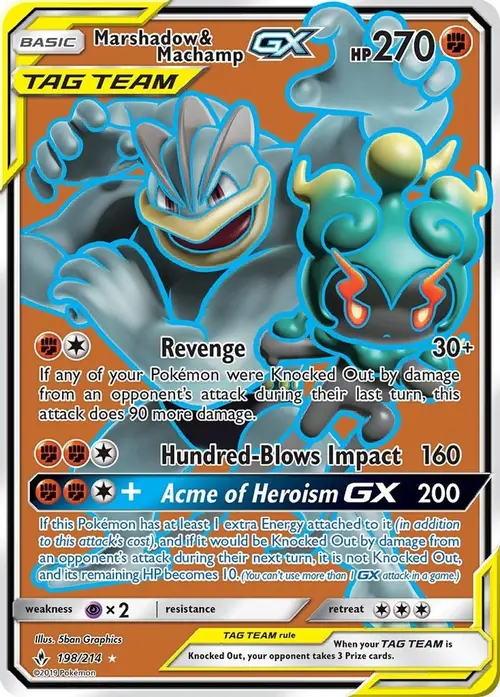 Marshadow & Machamp GX (198) (Full Art) card art