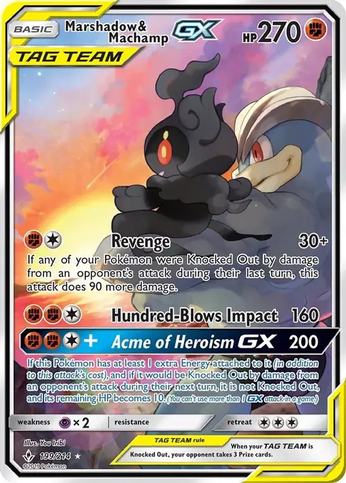 Marshadow & Machamp GX (199) (Full Art) card art