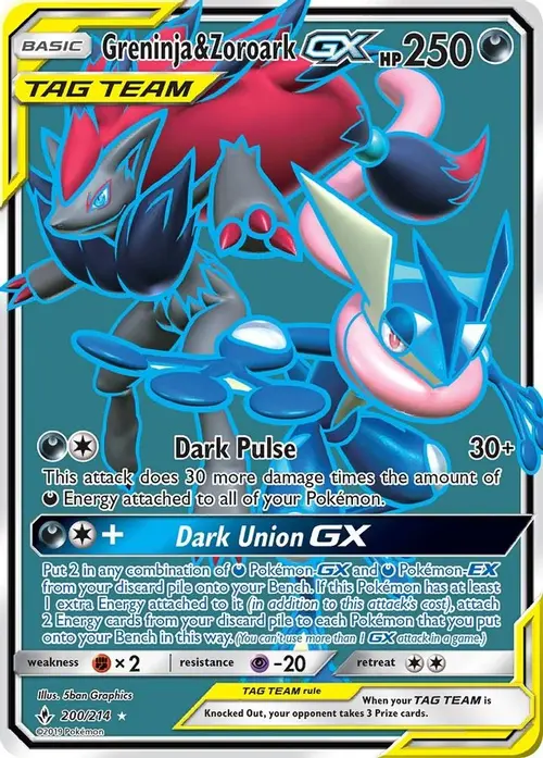 Greninja & Zoroark GX (200) (Full Art) card art