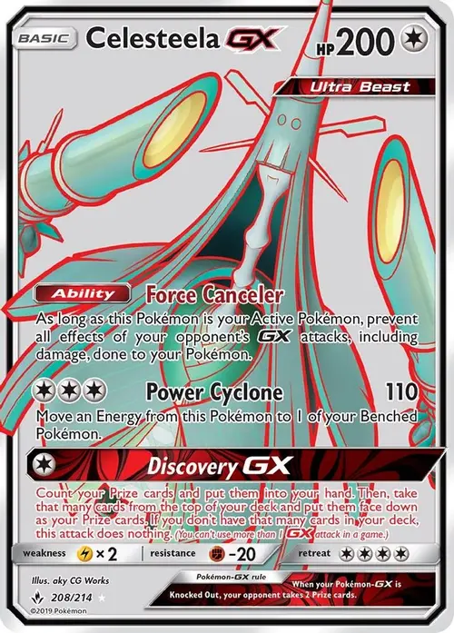 Celesteela GX (Full Art) card art