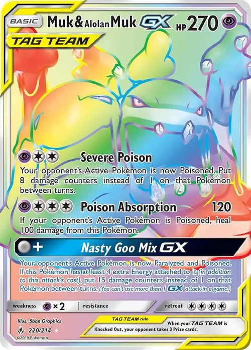 Muk & Alolan Muk GX (Secret) card art