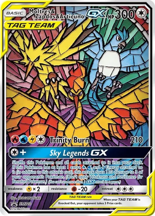 Moltres & Zapdos & Articuno GX card art