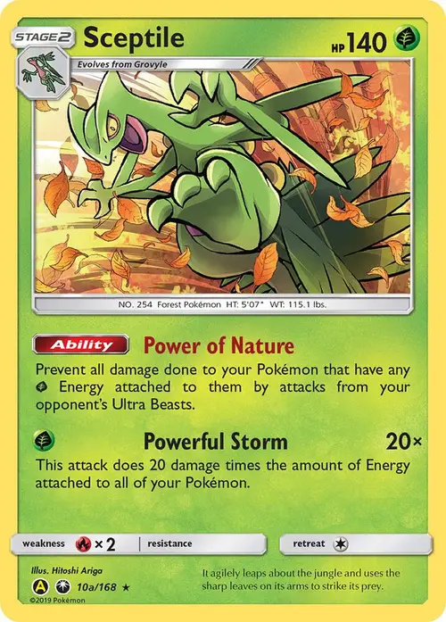 Sceptile - 10a/168 card art
