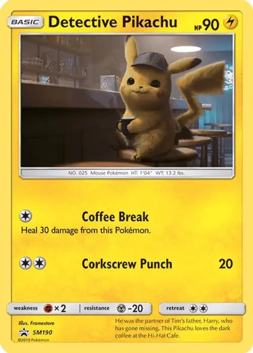 Detective Pikachu - SM190 card art