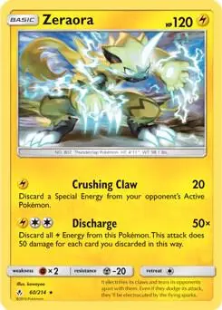 Zeraora - 60/214 (SM Unbroken Bonds) (Cracked Ice Holo) card art