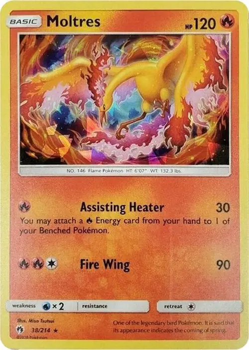 Moltres - 38/214 (Cracked Ice Holo) card art