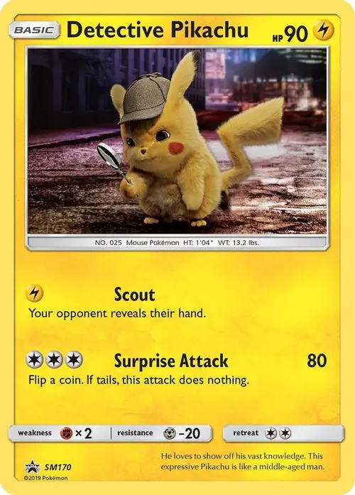 Detective Pikachu - SM170 card art