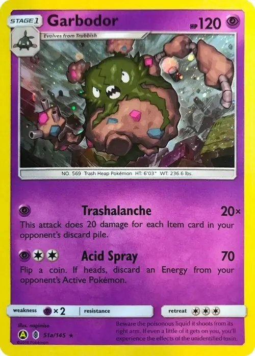 Garbodor - 51a/145 (Cosmos Holo) card art