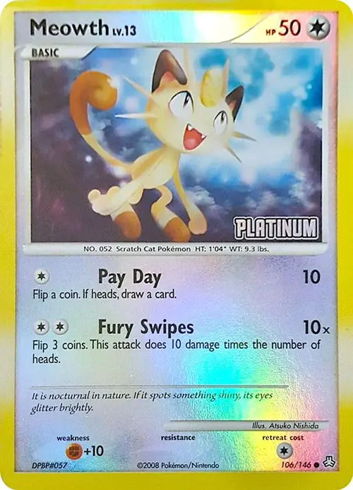 Meowth - 106/146 [Platinum] card art