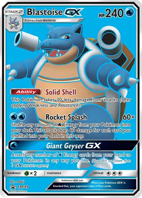 Blastoise GX - SM189 card art