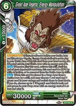 Great Ape Vegeta, Energy Manipulation card art