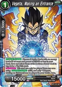 Vegeta, Making an Entrance card art