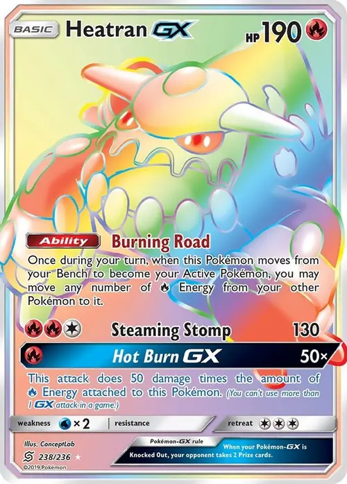 Heatran GX (Secret) card art