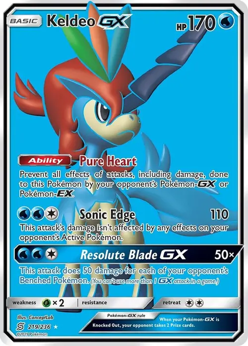 Keldeo GX (Full Art) card art